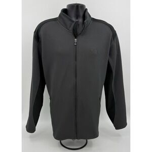 The North Face TKA Stealth Full Zip Fleece Jacket Black & Grey Men's Size XL